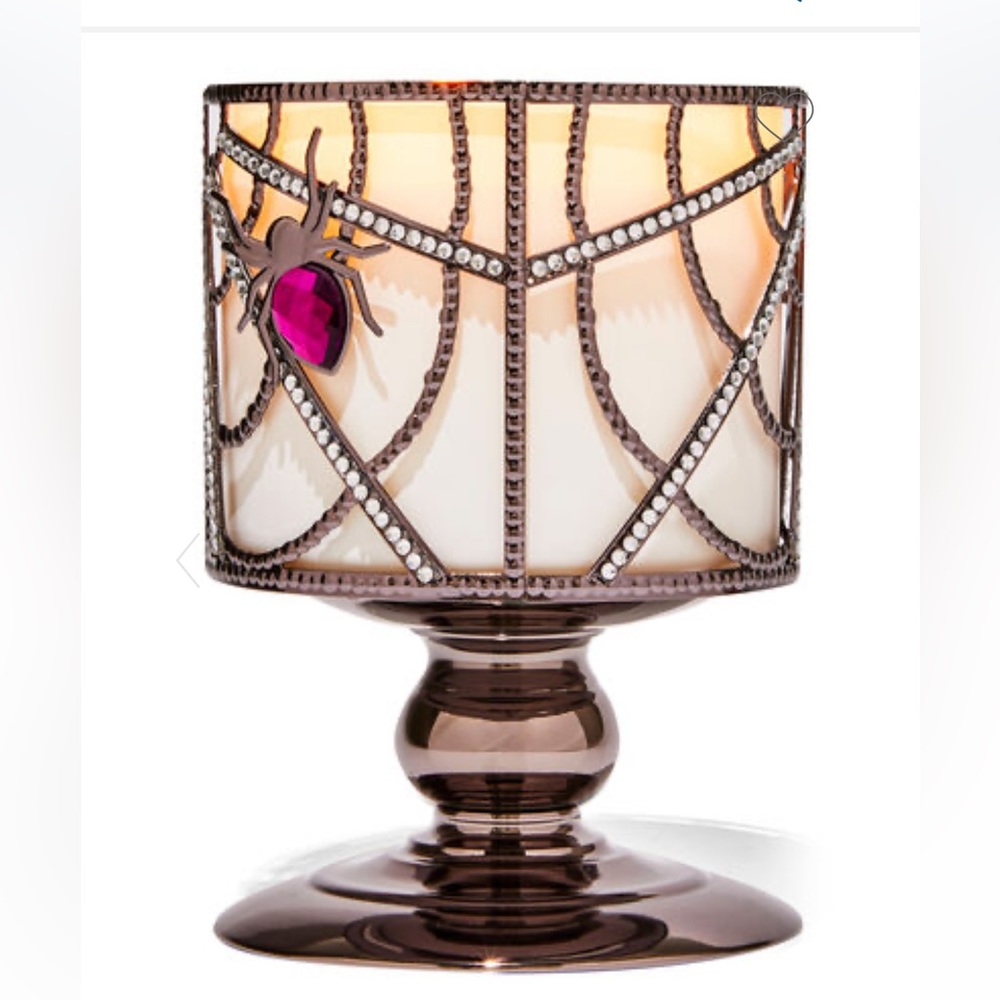 BATH AND BODY WORKS GEM SPIDER PEDESTAL 3-WICK CANDLE HOLDER - Picture 1 of 2